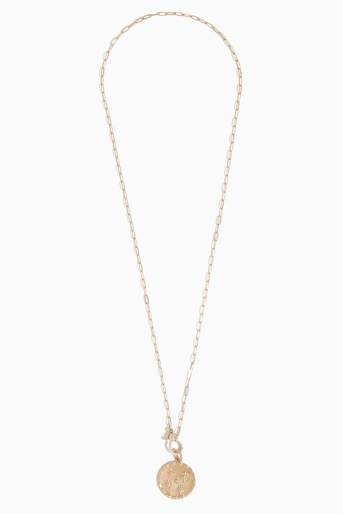 24" Paperclip Chain with Diamond Clasp in 14K Gold - Image 3