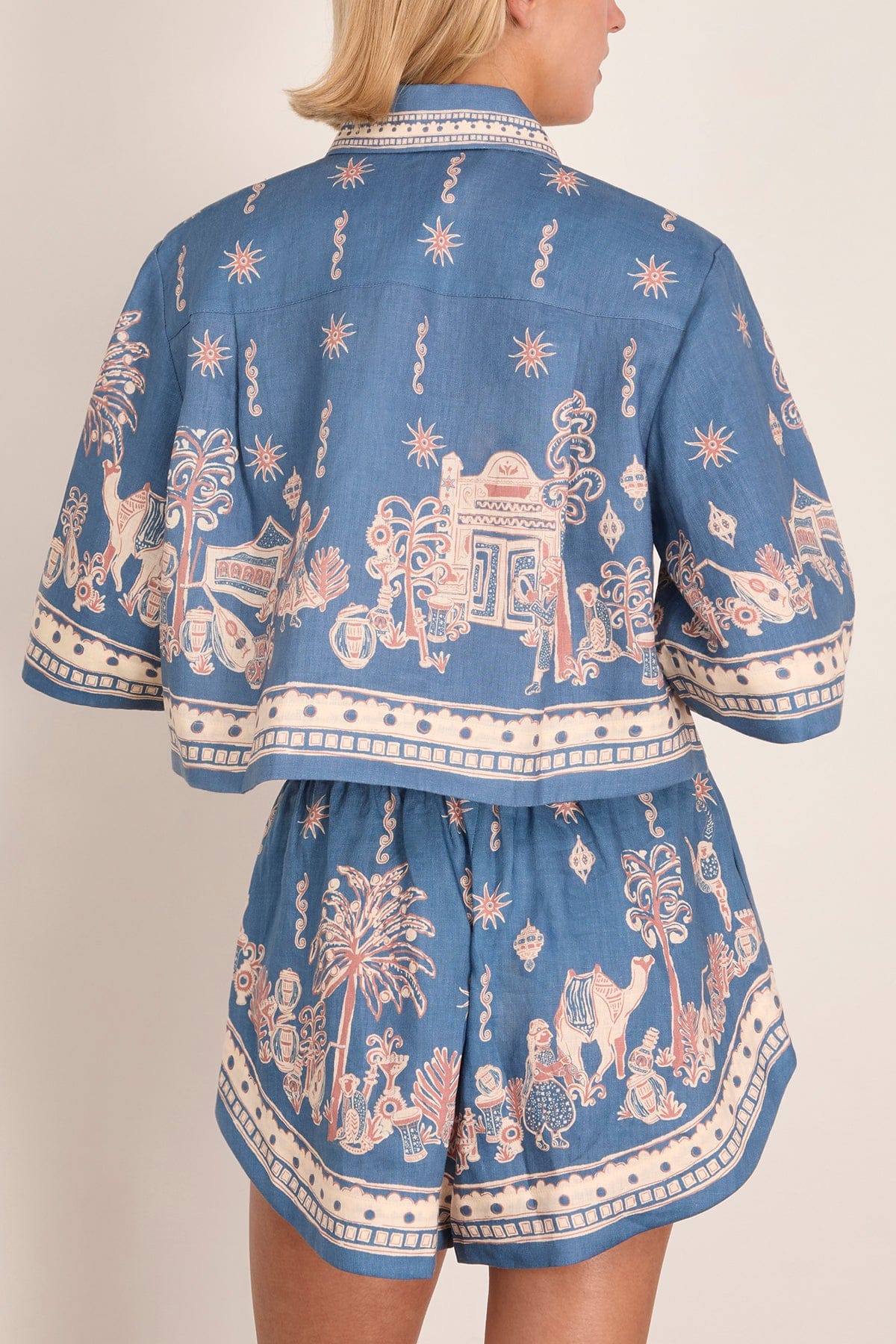 Acacia Cropped Shirt in Blue - Image 4