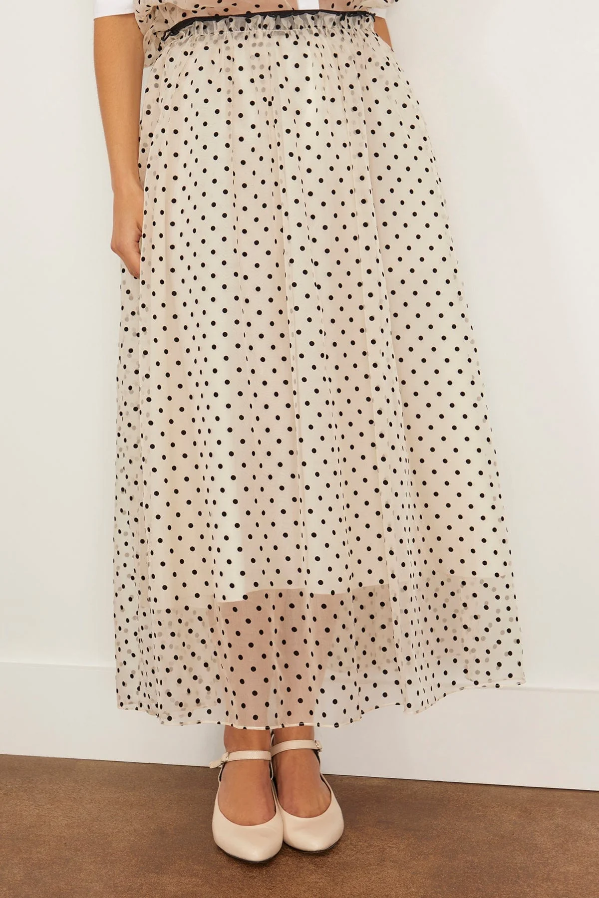 Ainsley Skirt in Cream/Black Multi - Image 3