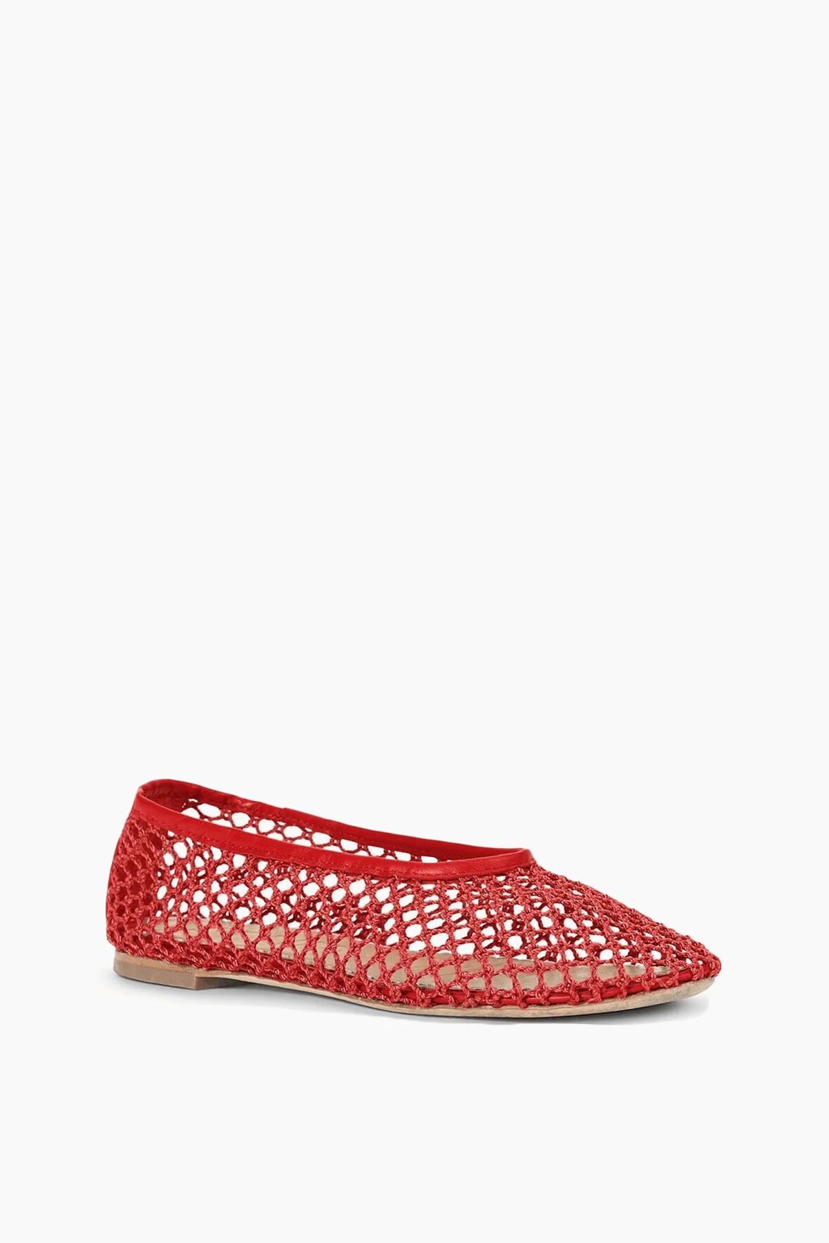 Alba Ballet Flat in Red Netting - Image 3