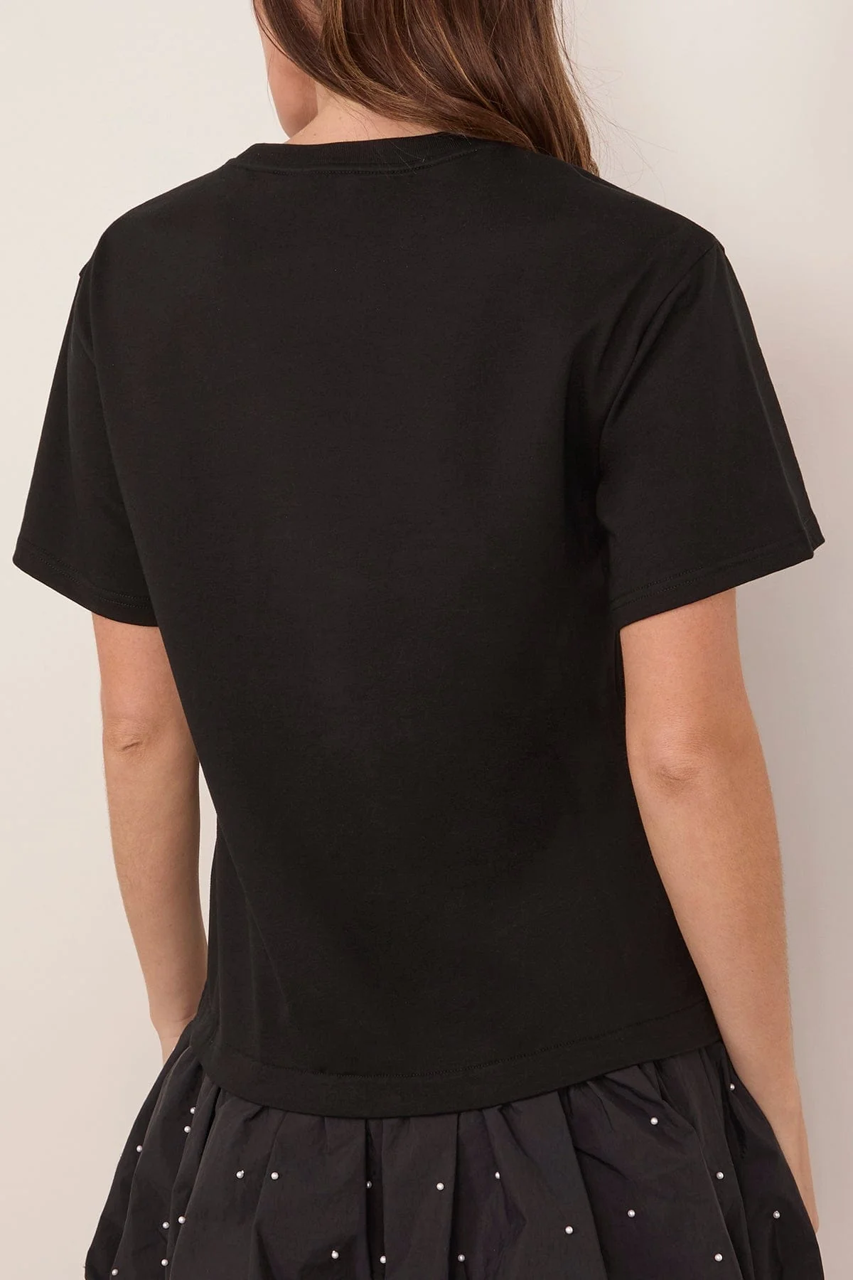 Alberta Pearl T-Shirt Dress in Black - Image 4