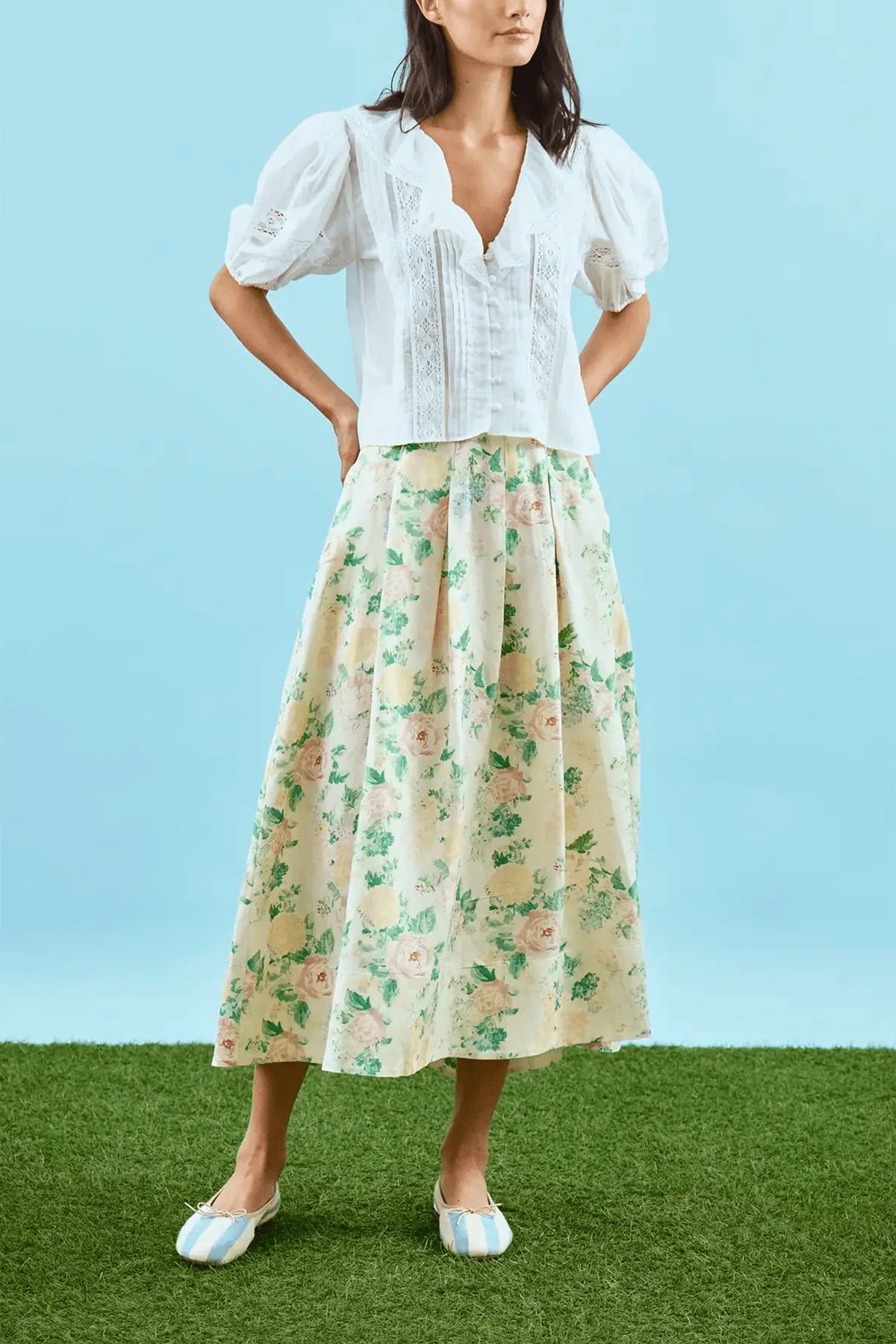 Alexis Skirt in Garden Rose Peony - Image 2