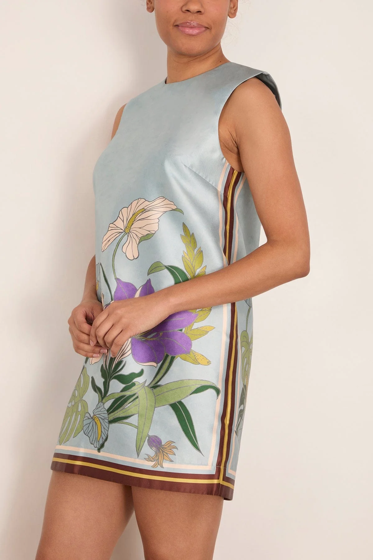 Alfie Mini Dress in Ice Blue - Image 3