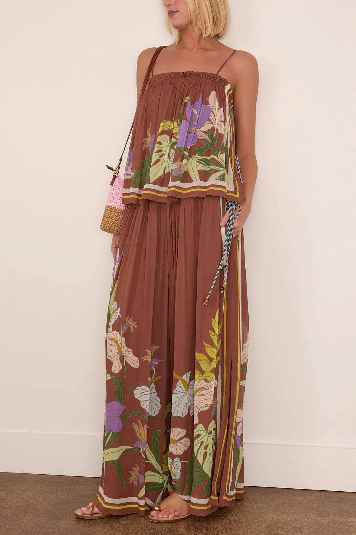 Alfie Ruched Pant in Multi - Image 2