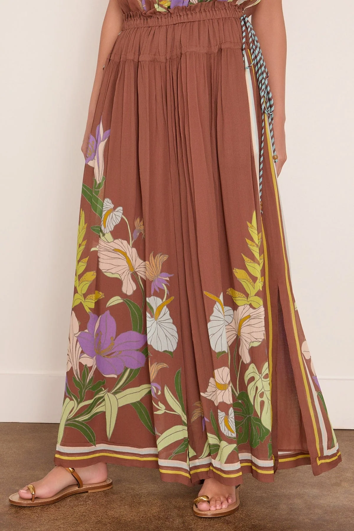 Alfie Ruched Pant in Multi - Image 3