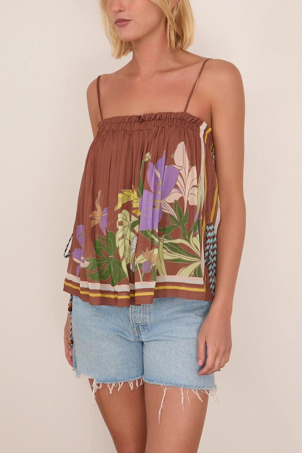 Alfie Ruched Top in Multi - Image 3