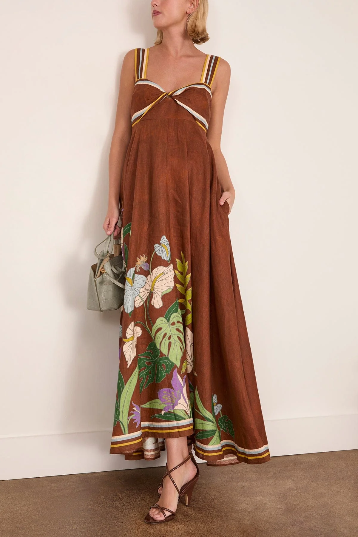 Alfie Twist Sundress in Chocolate - Image 2