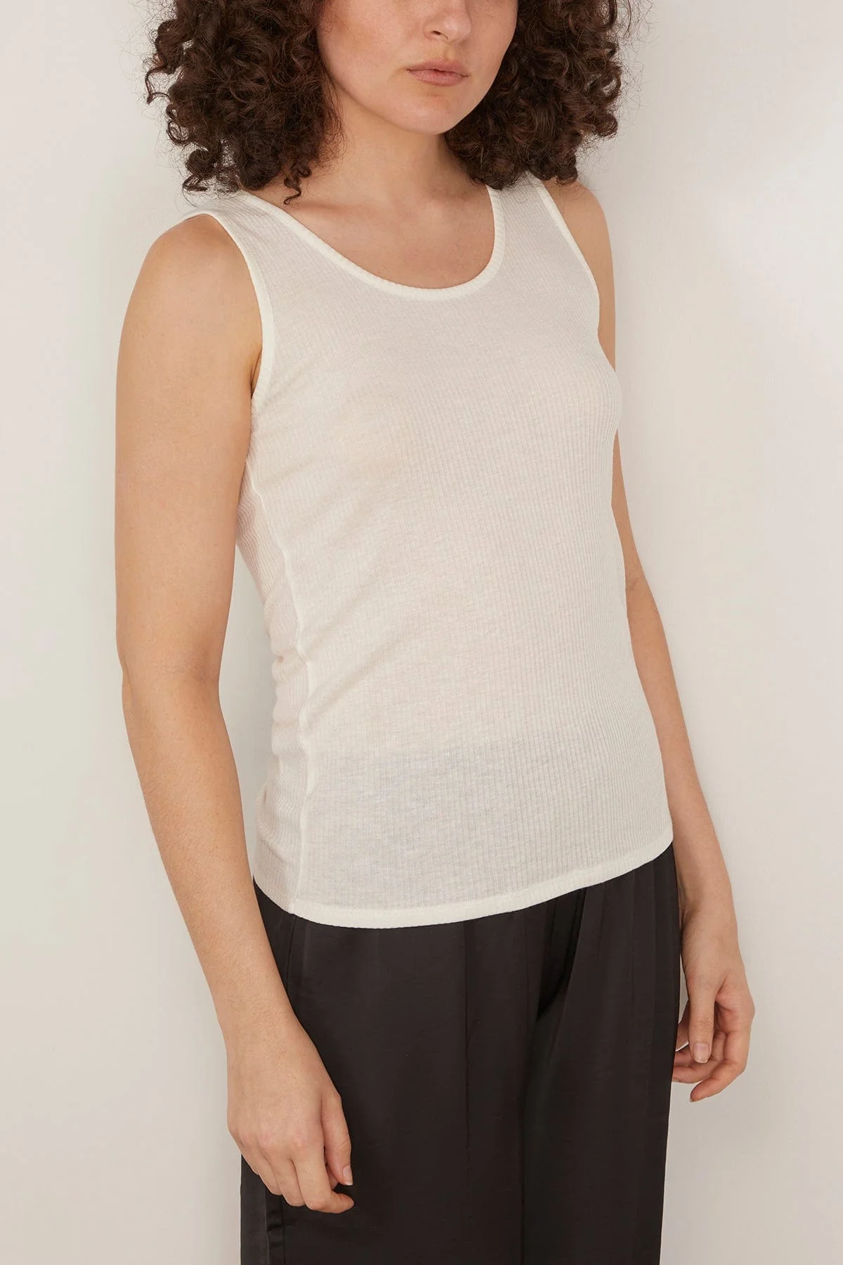 Alicudi Tank Top in Ivory - Image 3