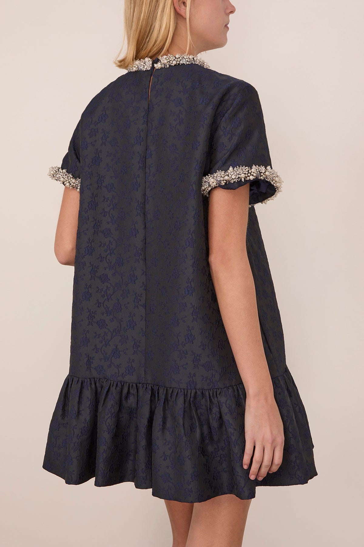 Alison Short Sleeve Mini Dress in Midnight - Image 4