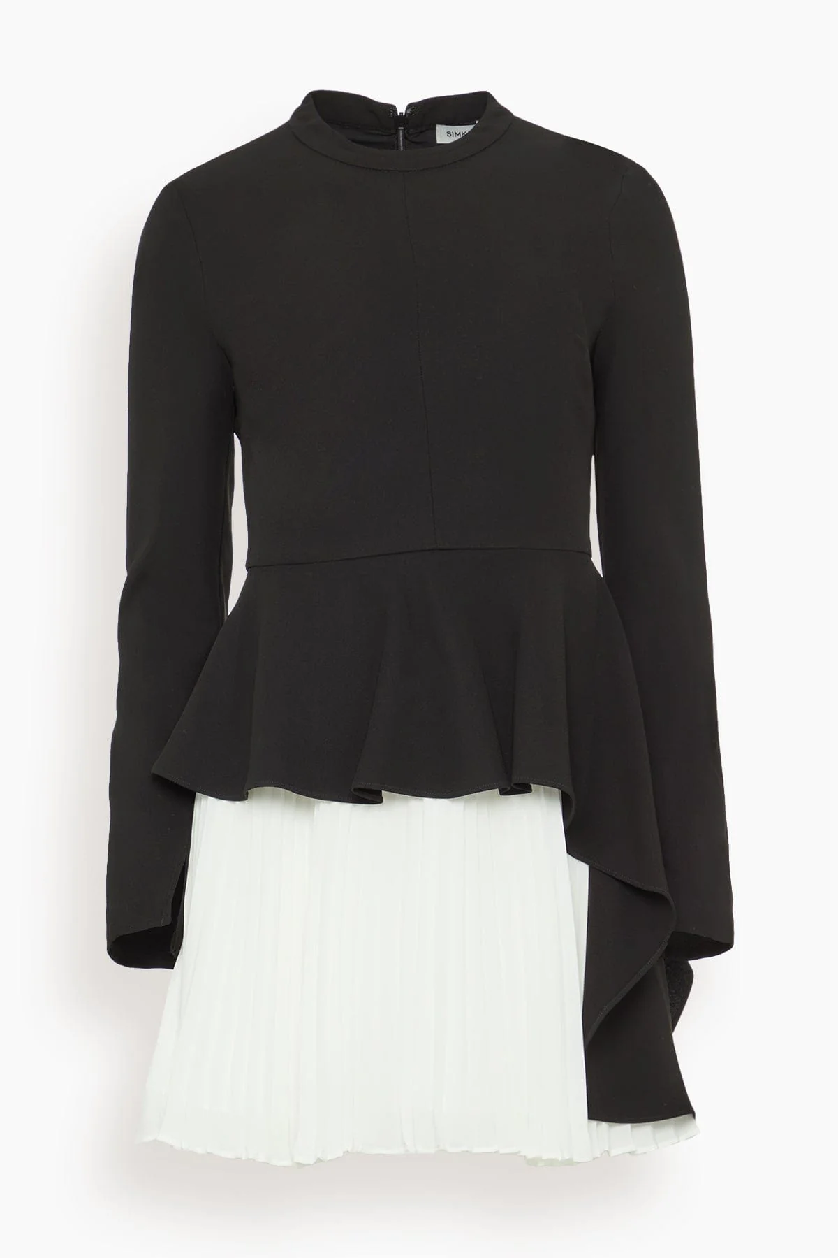 Amberly Long Sleeve Mini Dress in Black Multi