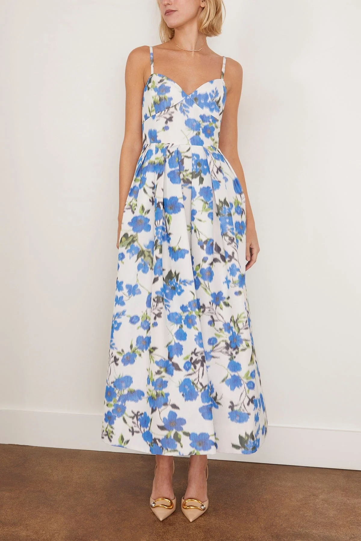 Annette Dress in Ivory/Bellflower Multi - Image 3
