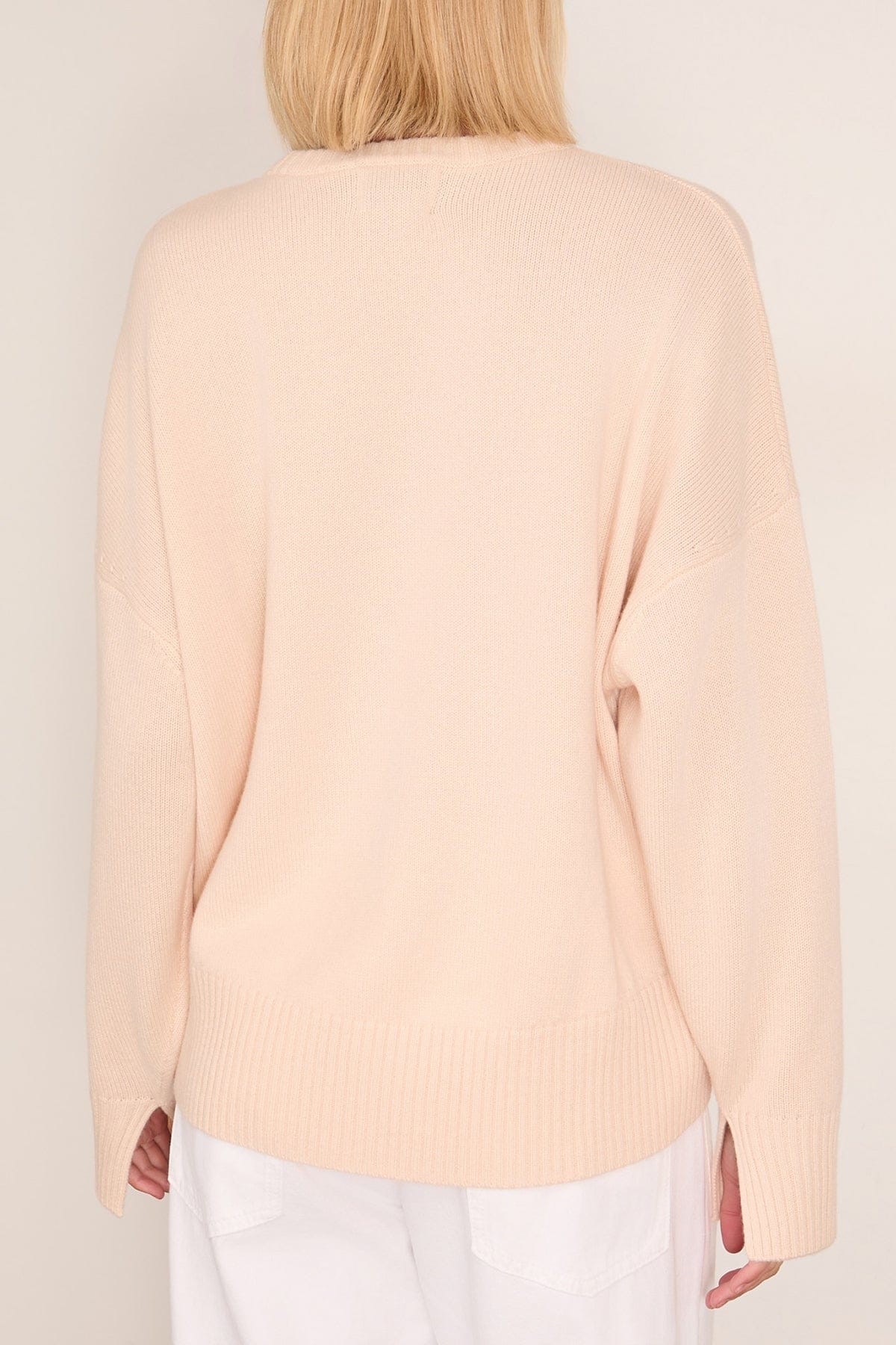 Anton Crewneck Sweater in Light Pink - Image 4