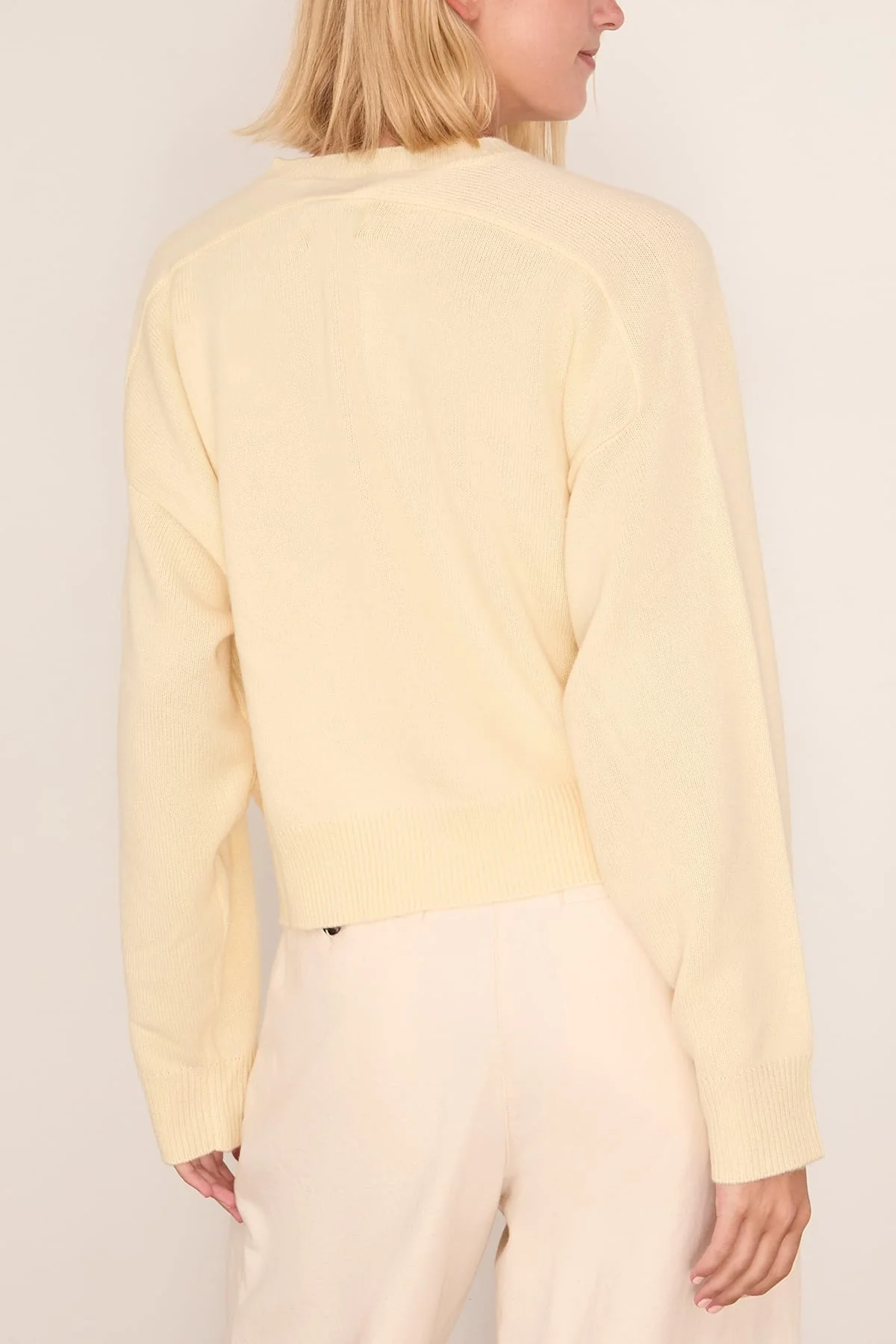 Anzor V-Neck Sweater in Butter - Image 4