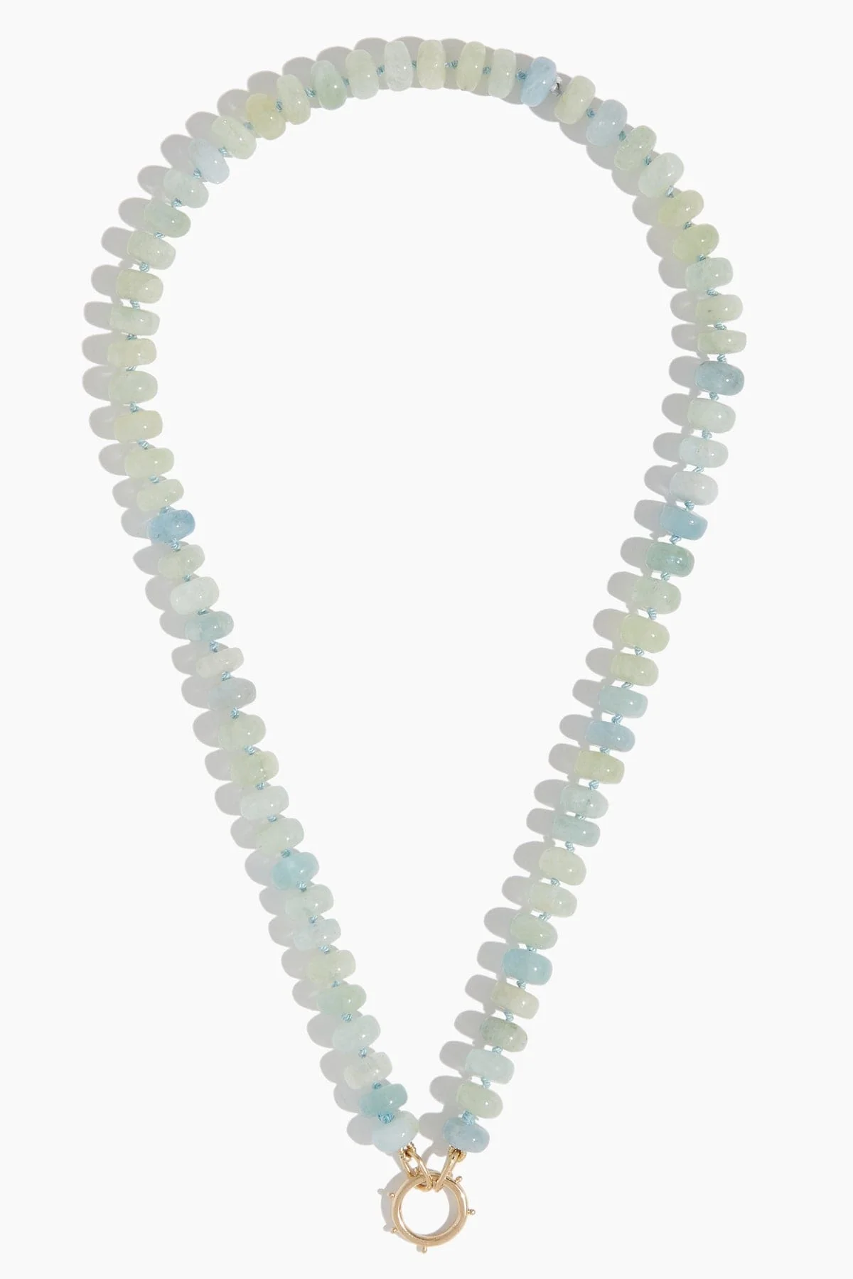 Aquamarine Knotted Chain in 14k Yellow Gold - Image 3