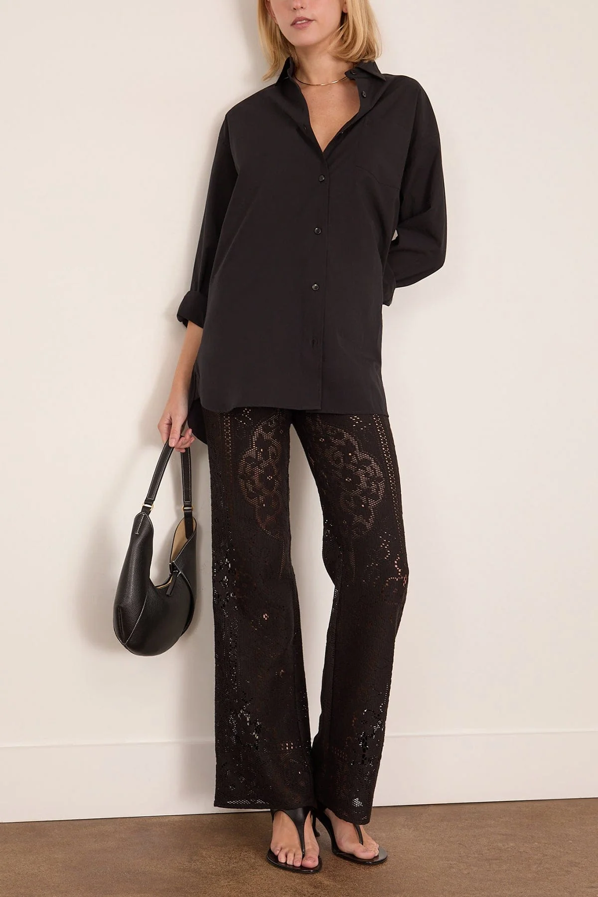 Arianna Lace Pants in Black - Image 2