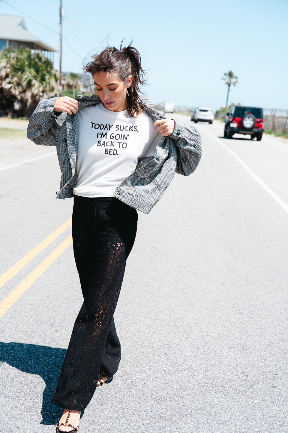 Arianna Lace Pants in Black - Image 5