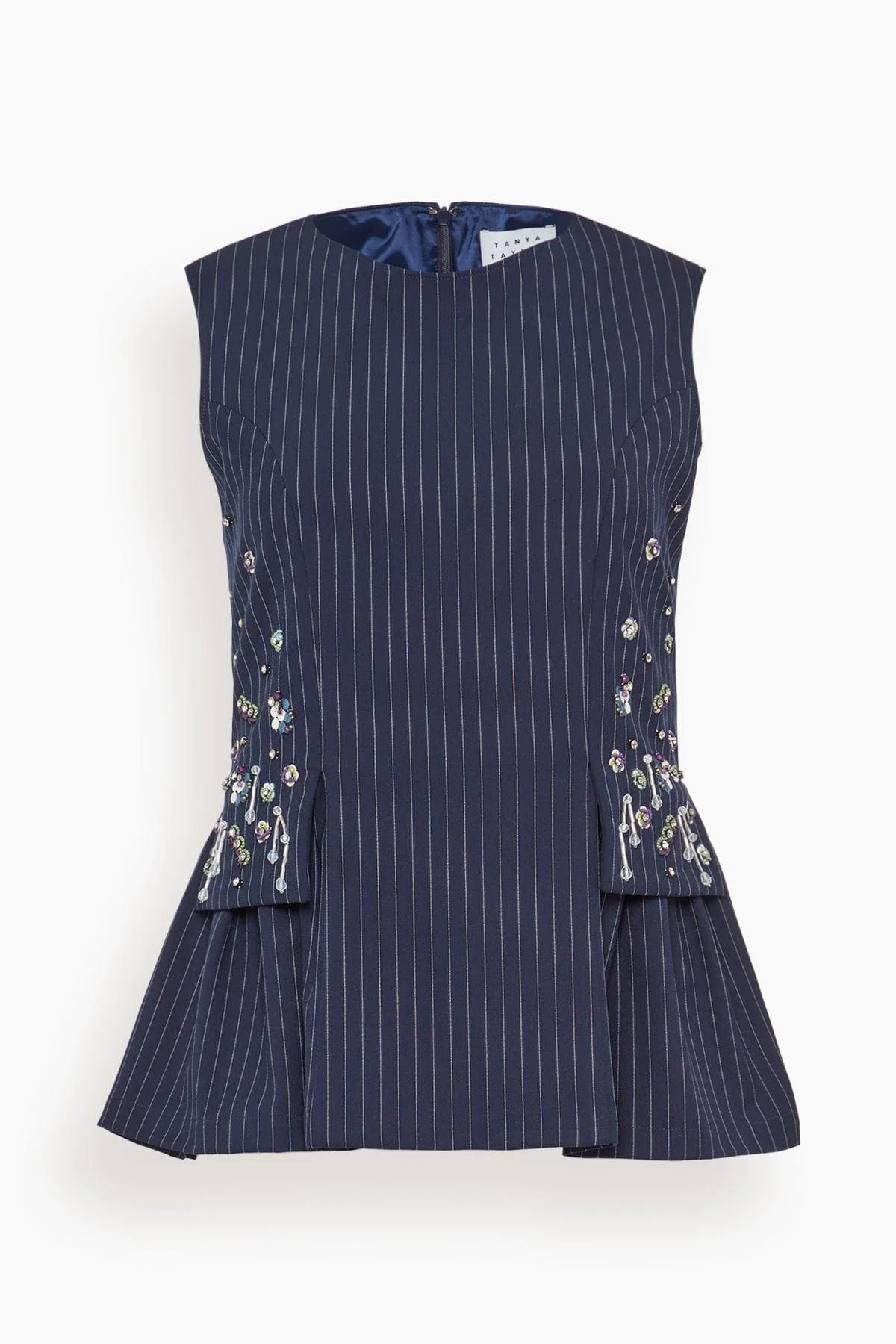 Astrid Embellishment Top in Classic Navy