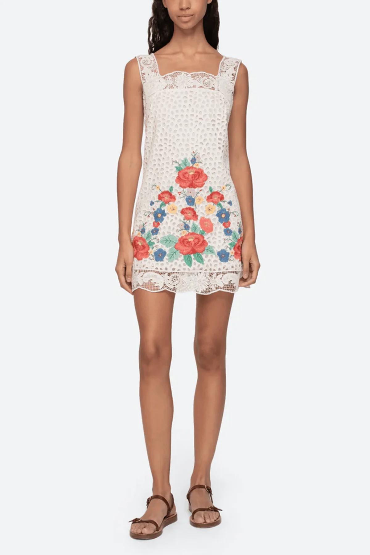 Astrid Embroidery Tank Dress in Multi - Image 2