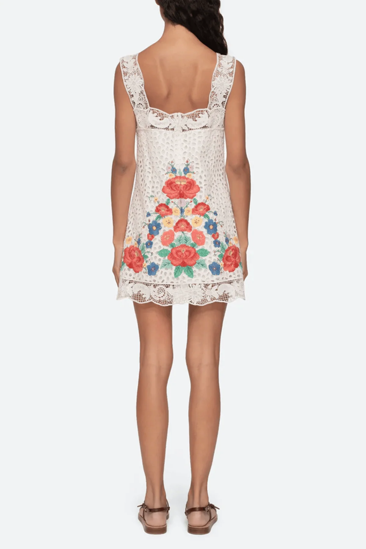 Astrid Embroidery Tank Dress in Multi - Image 4