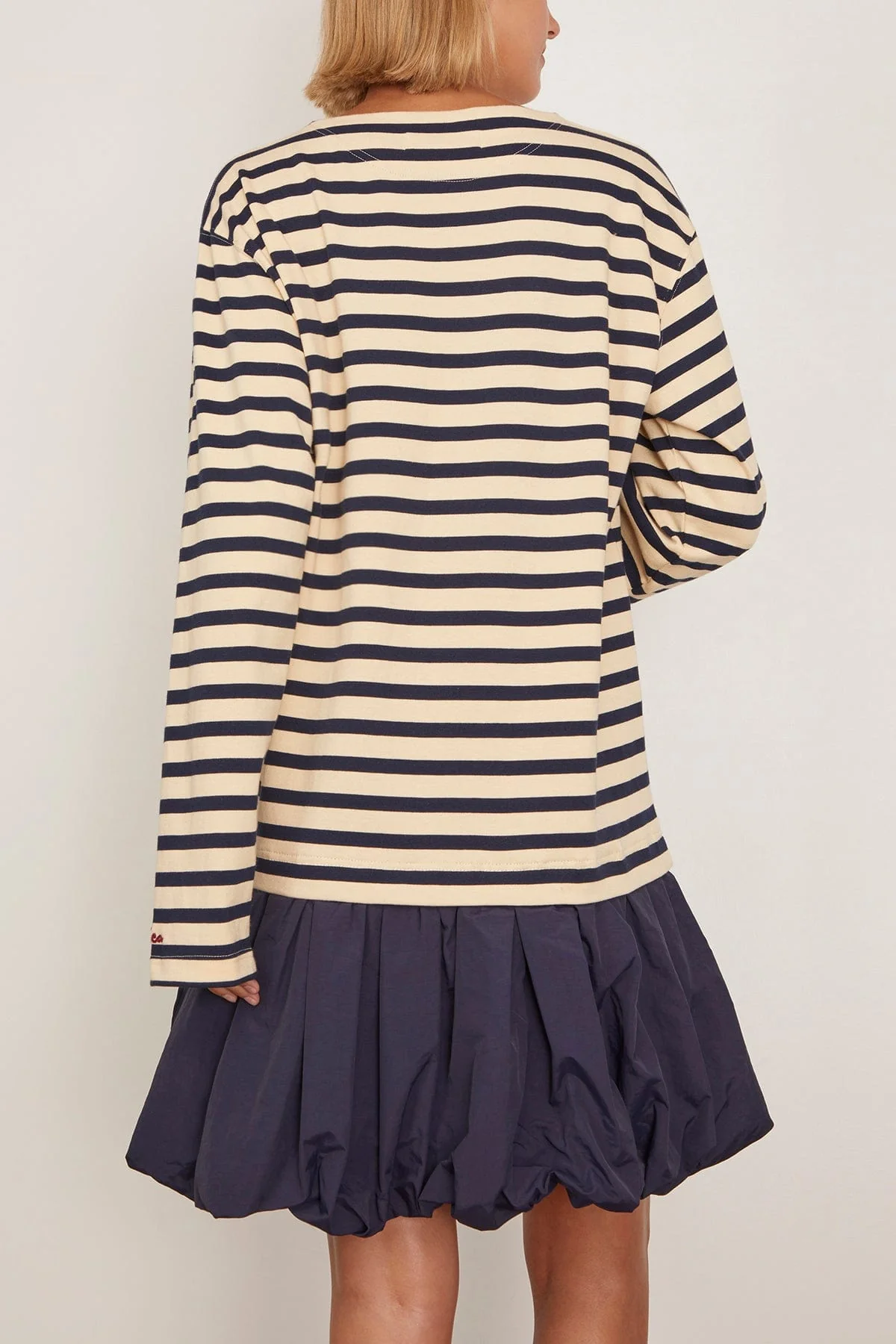 Athena Solid Combo T-Shirt Bubble Dress in Multi - Image 4