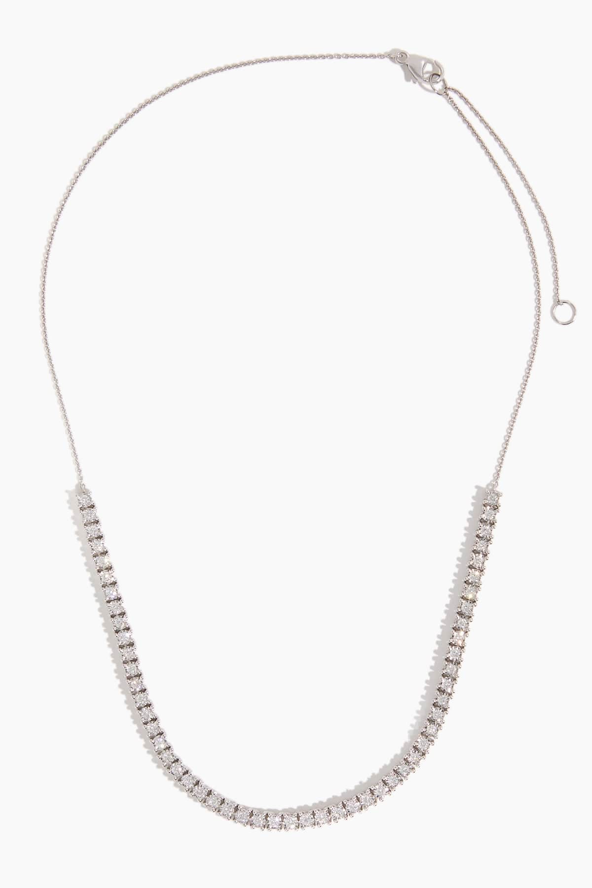Ava Bea Tennis Necklace 16/18" in 14k White Gold - Image 2