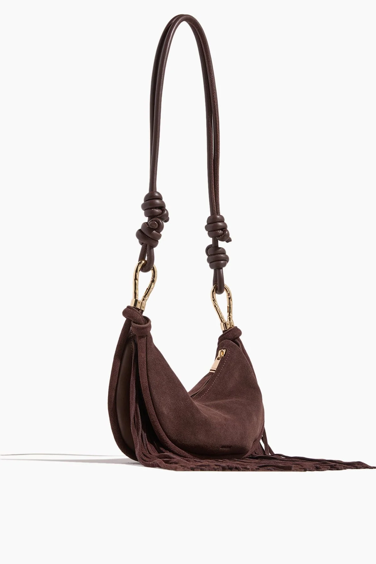 Avery Fringe Suede Crossbody Bag in Cacao - Image 3