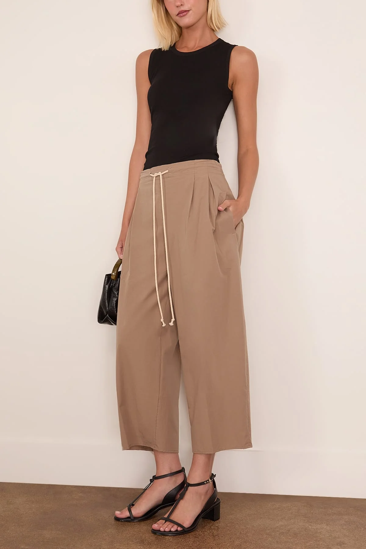 Balloon Drawstring Trouser in Mouseback - Image 2