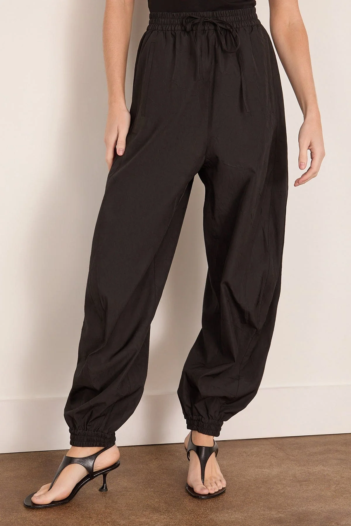 Balloon Track Pants in Black - Image 3