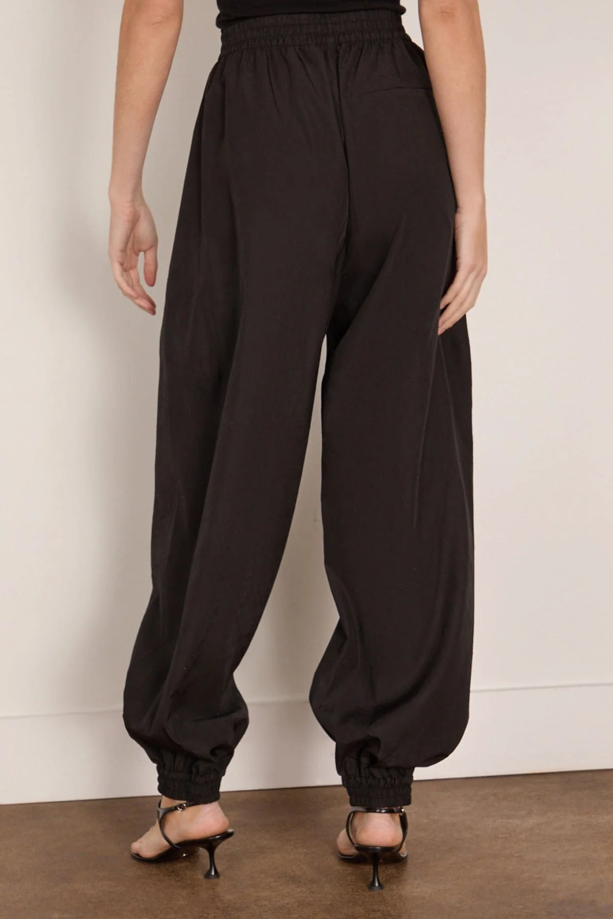 Balloon Track Pants in Black - Image 4