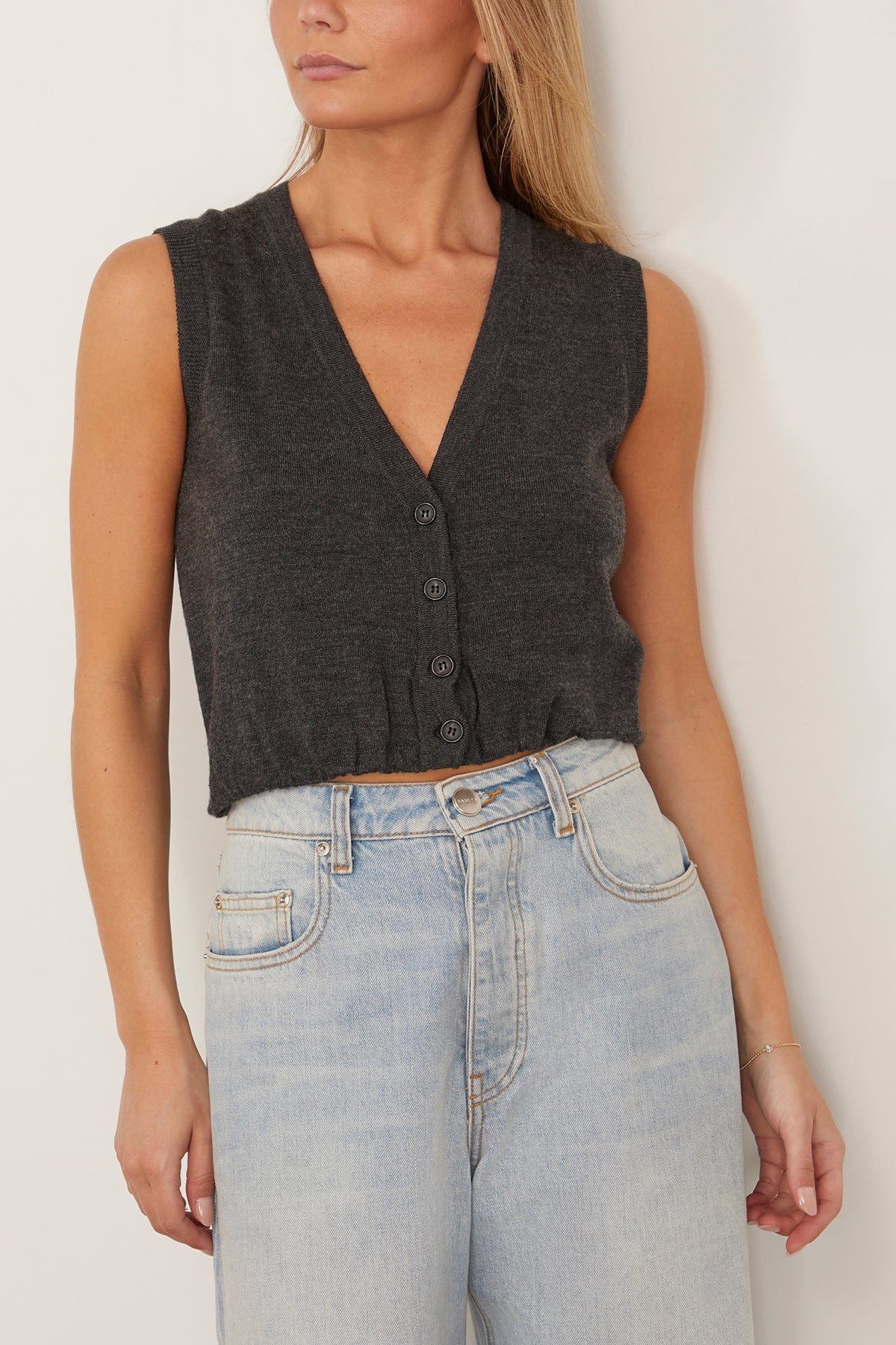 Balloon Vest in Charcoal - Image 3