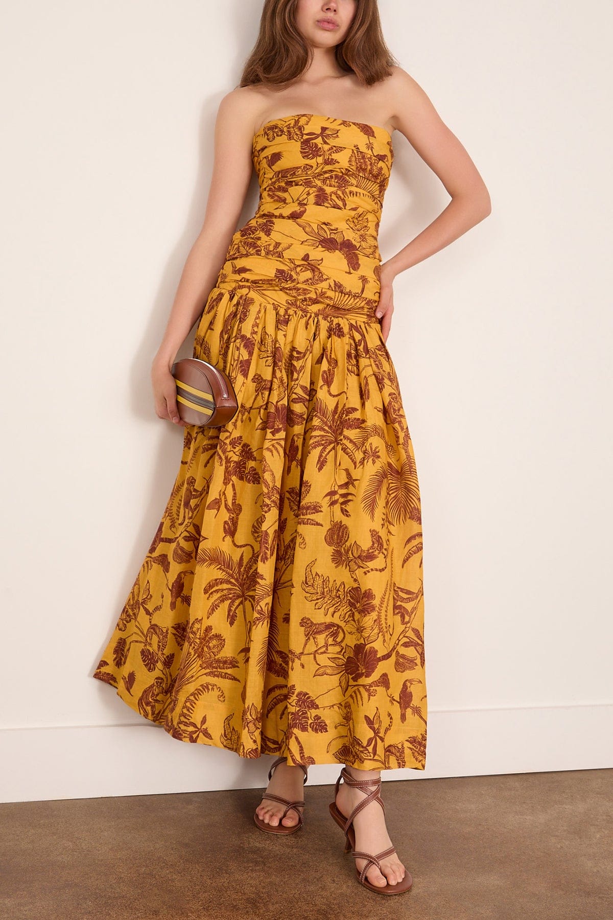 Banana Blossom Ruched Gown in Multi - Image 2