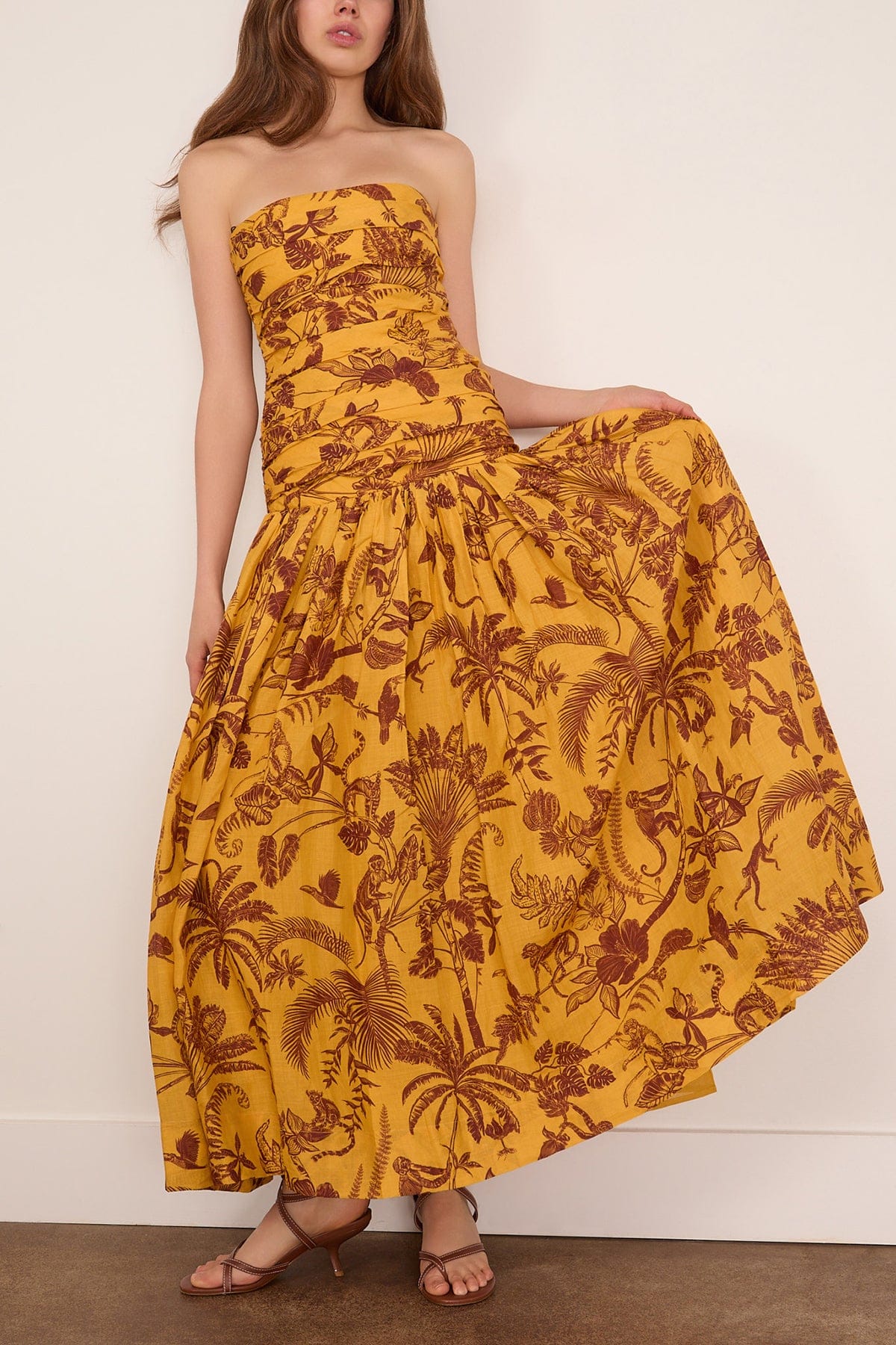 Banana Blossom Ruched Gown in Multi - Image 3
