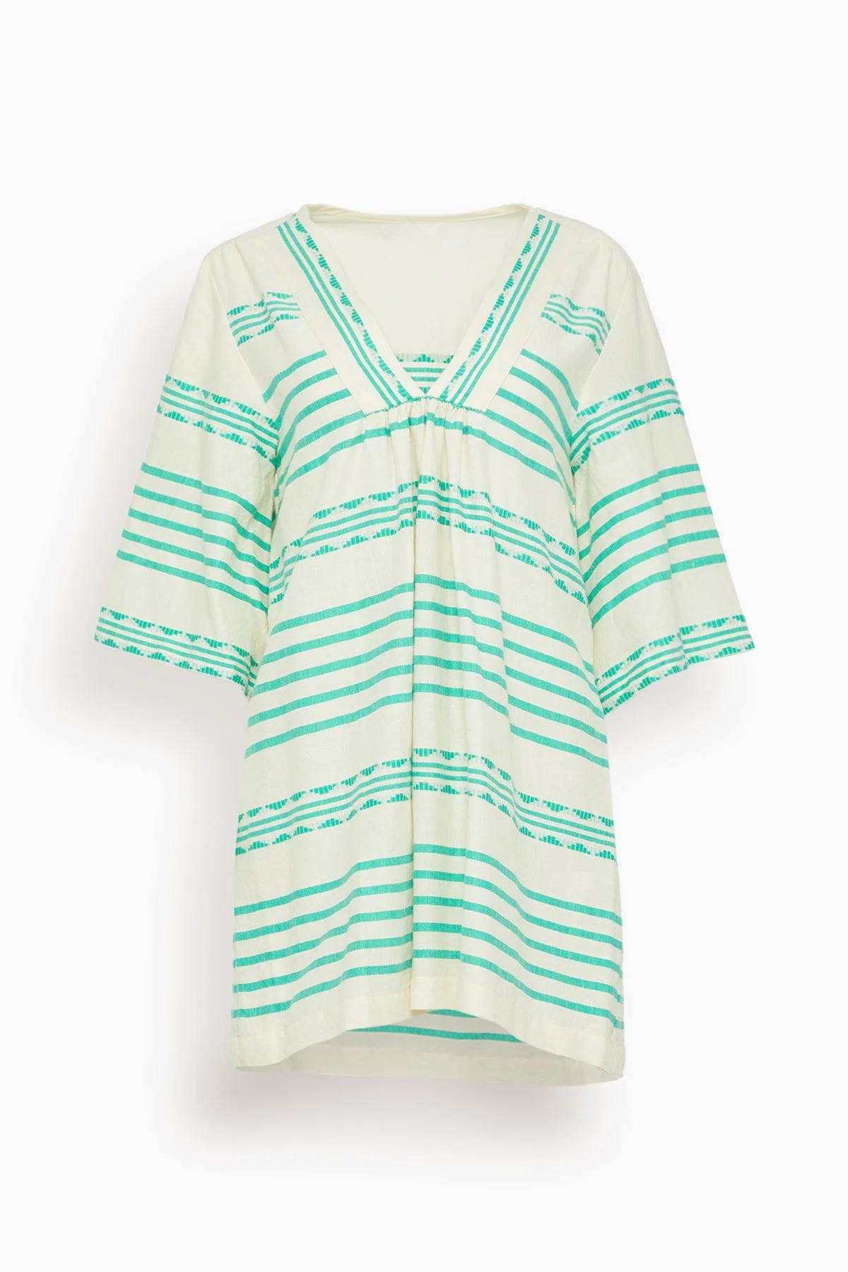 Belkis V-Neck Caftan in Chereka Green