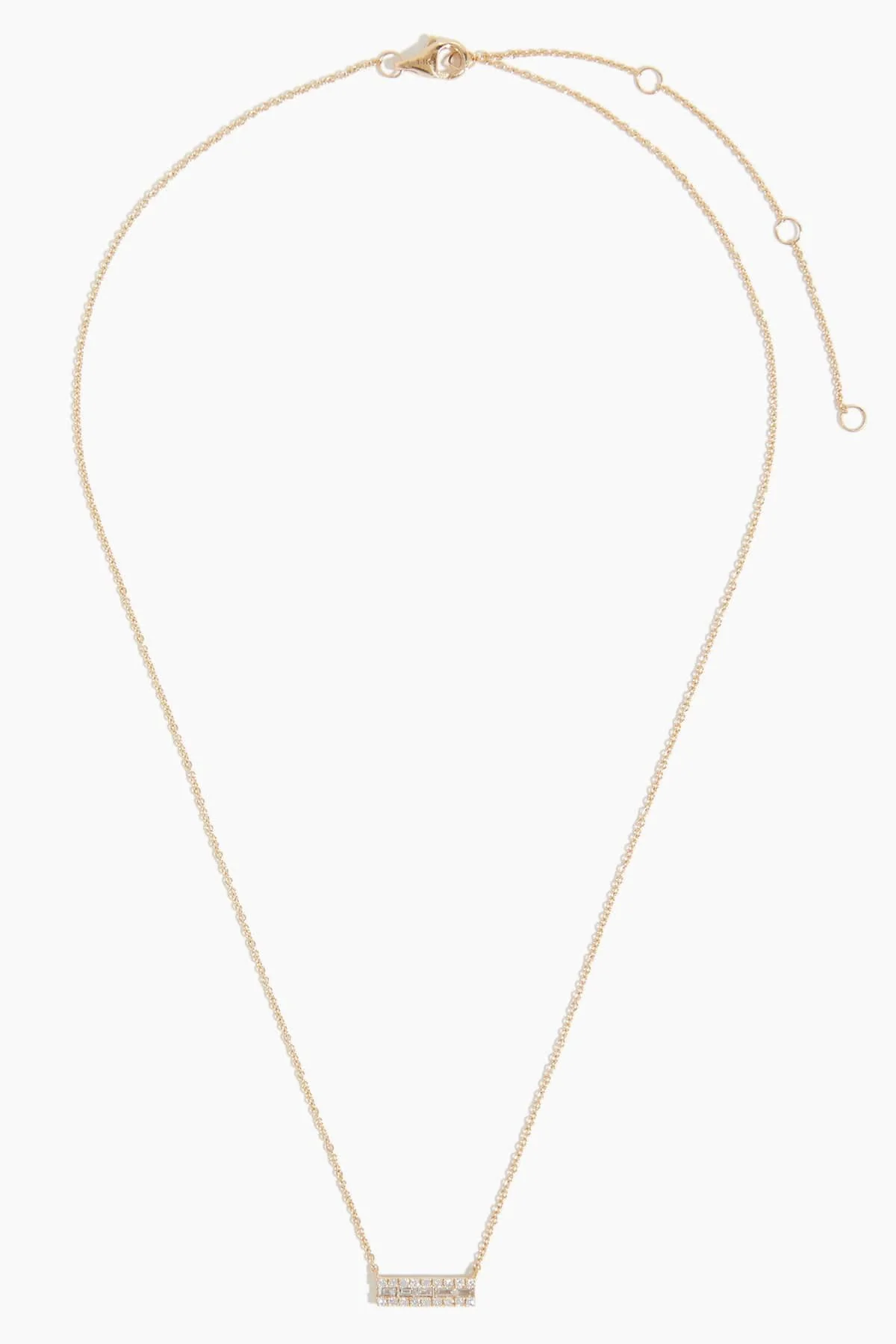 Bezel Bar Necklace in 14k Yellow Gold - Image 3