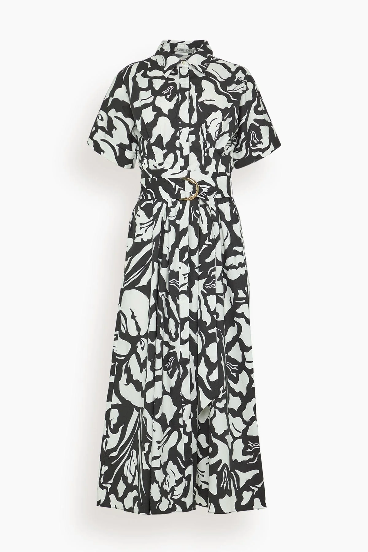 Blair Dress in Black/Ecru