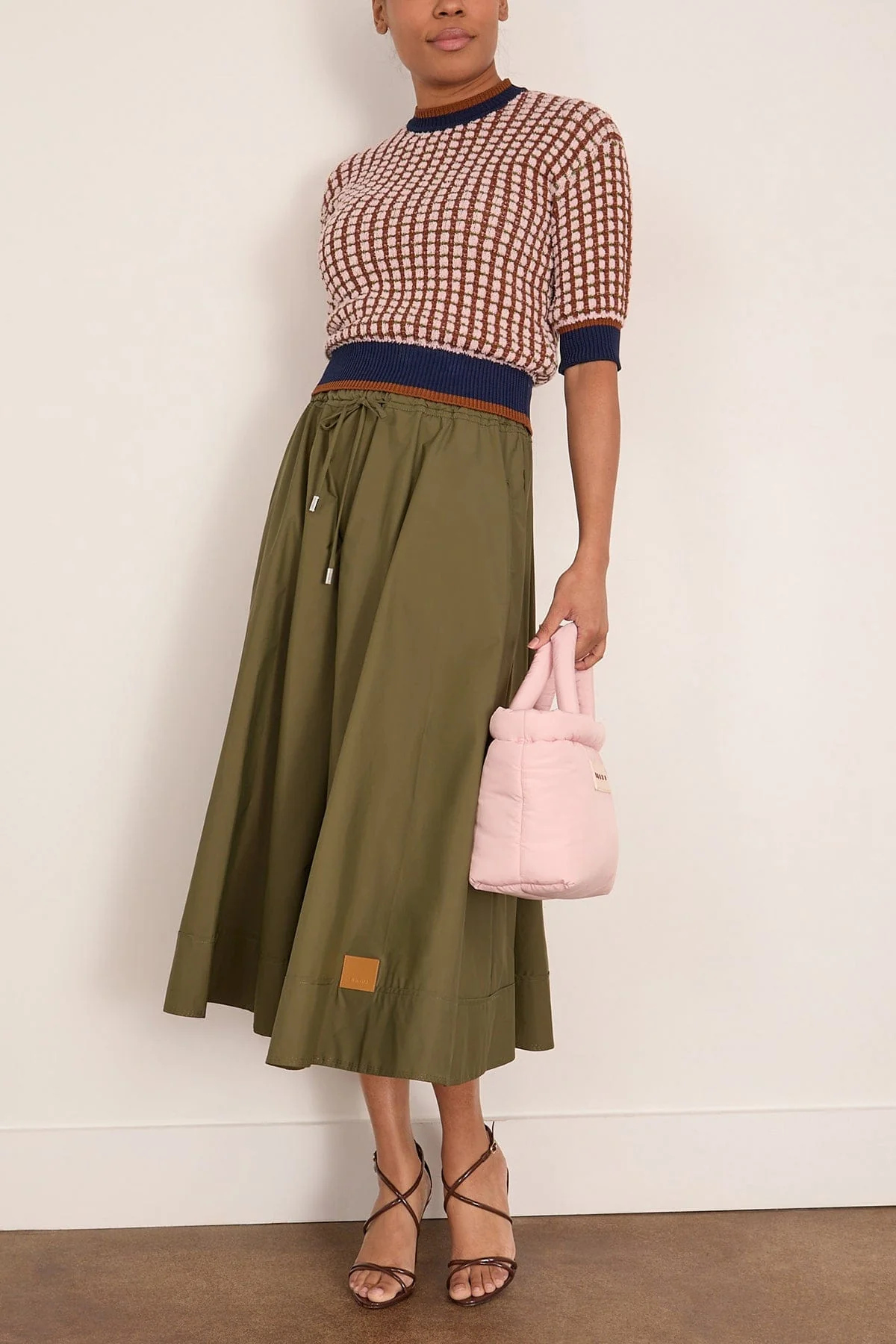Boxy Short Sleeve Crewneck Sweater in Quartz - Image 2