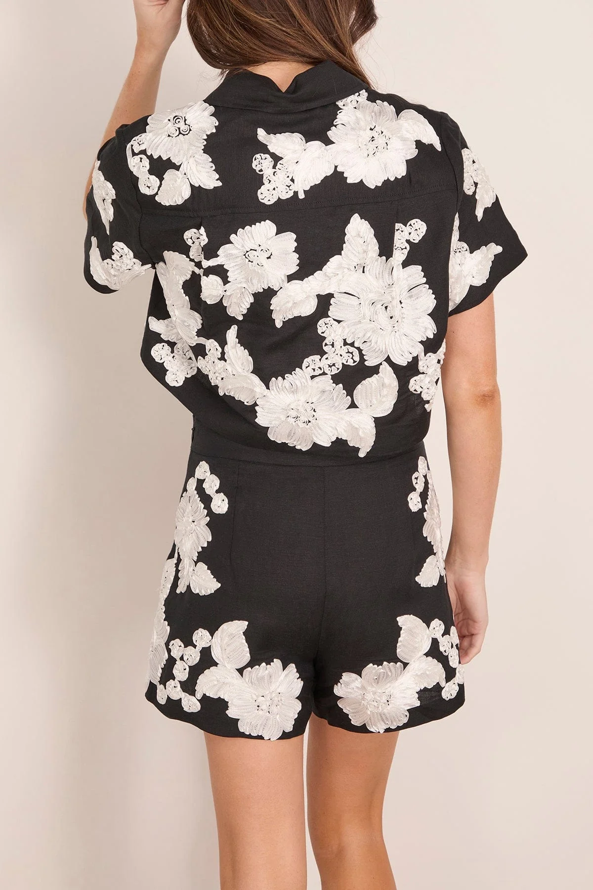 Callie Camp Shirt in Black Multi - Image 4
