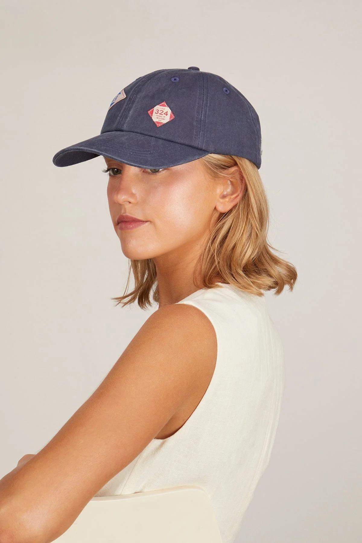 Carolyn Workwear Cap in Navy - Image 2