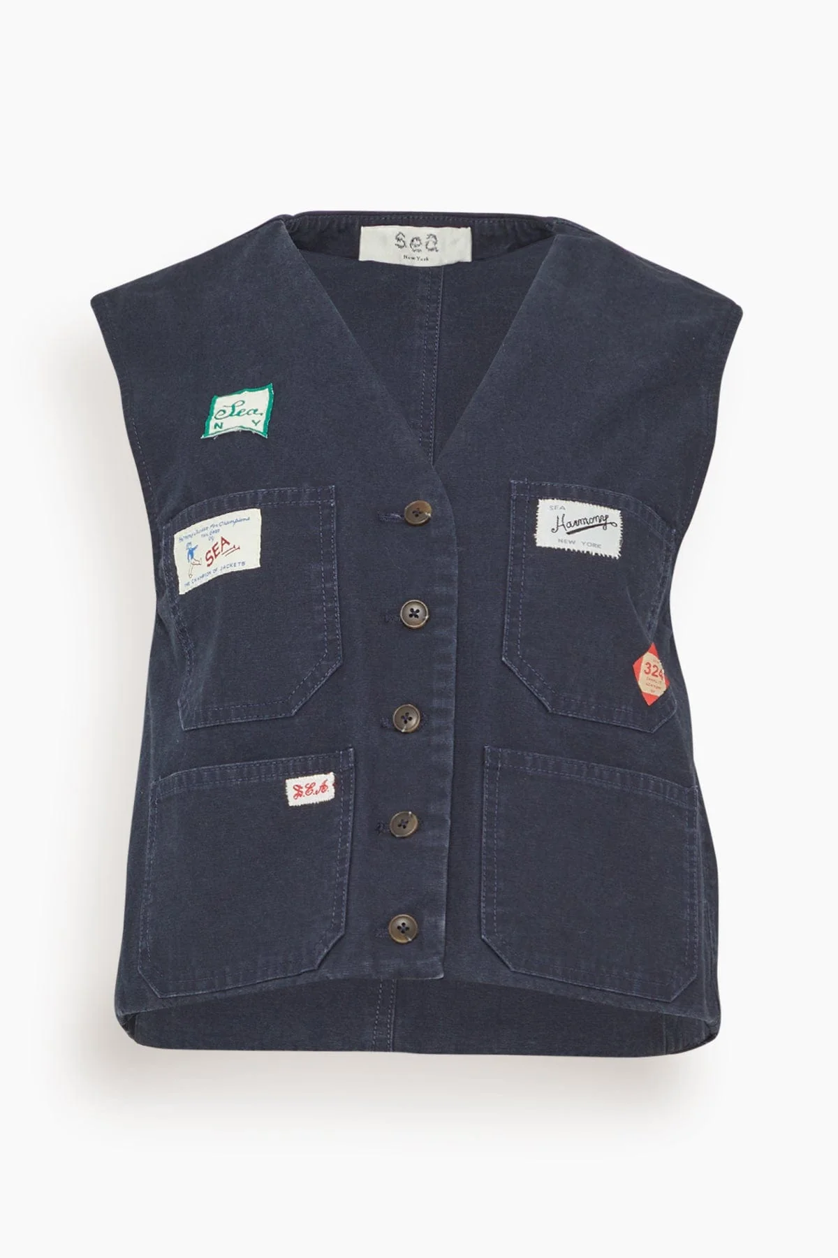 Carolyn Workwear Vest in Navy