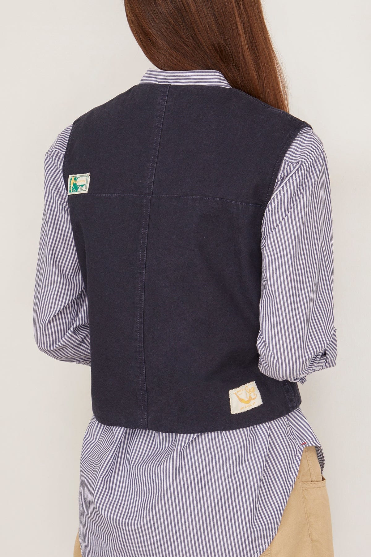 Carolyn Workwear Vest in Navy - Image 4