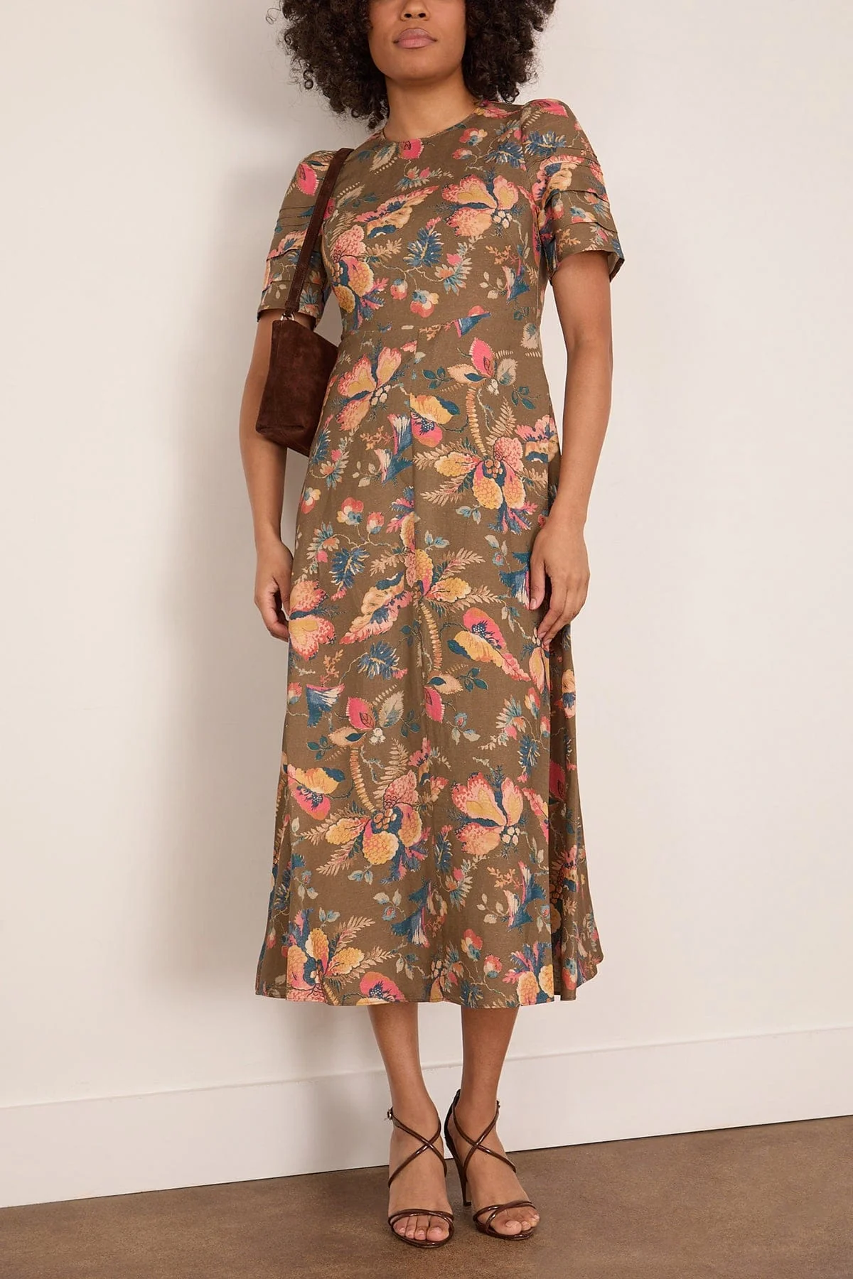 Casey Dress in Olive Floral - Image 2