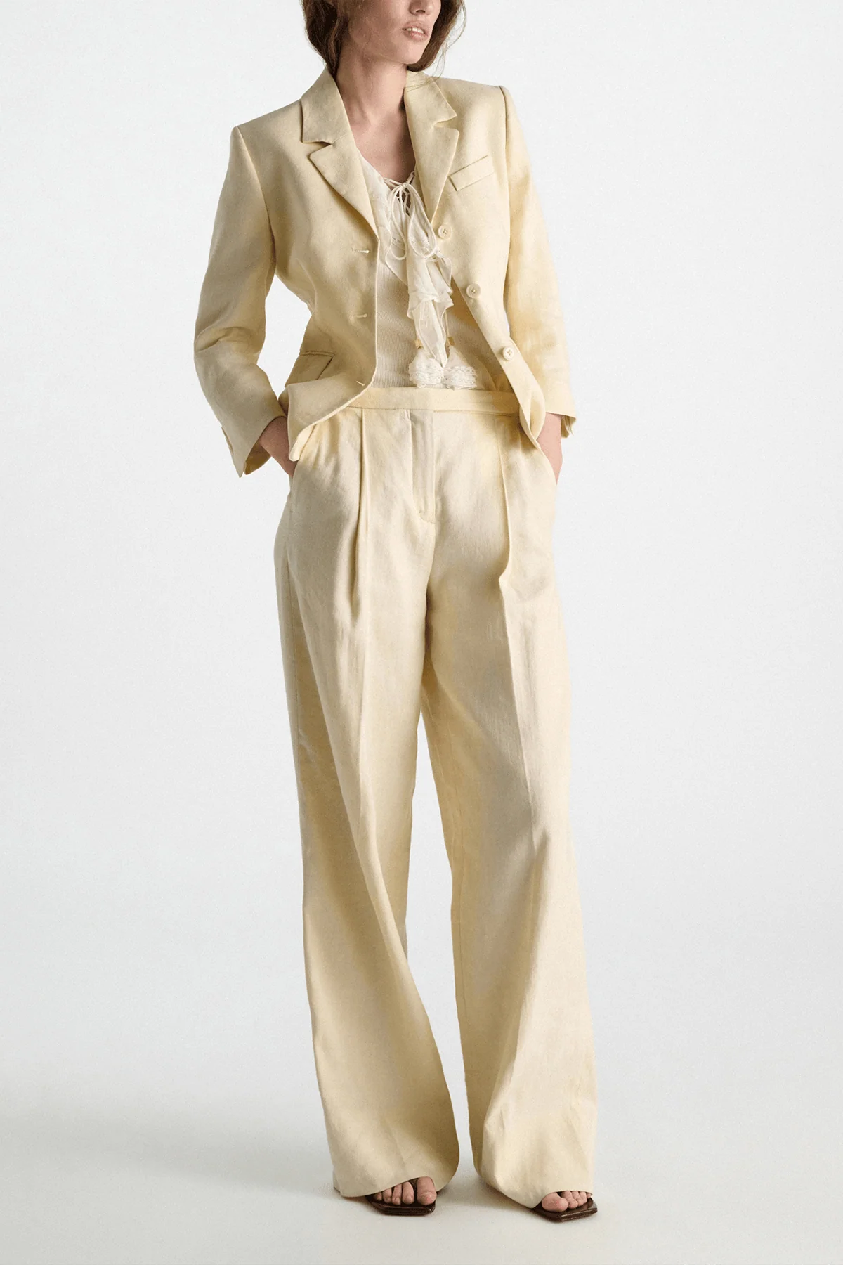 Casual Sophistication Jacket in Champagne - Image 2