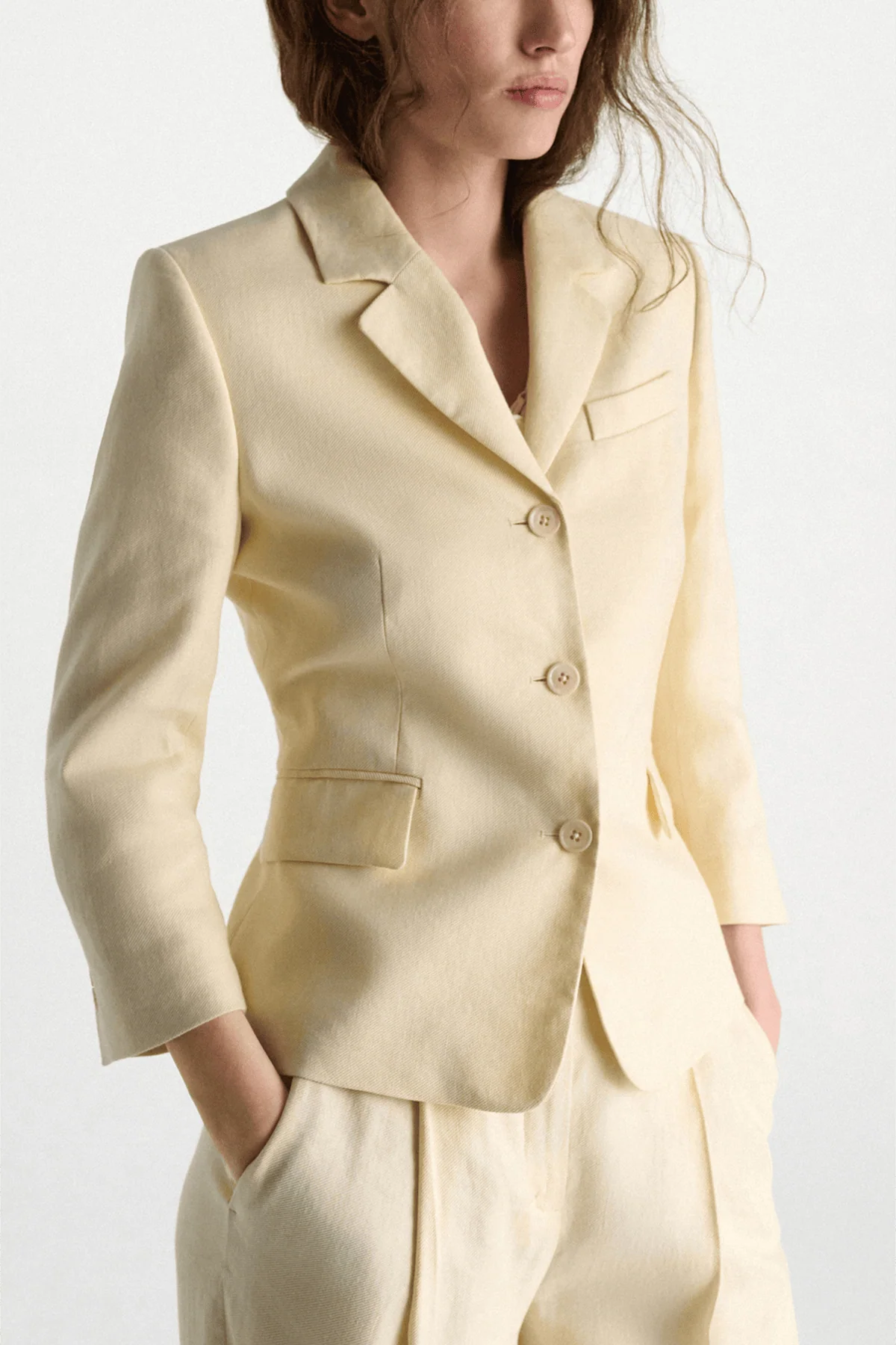 Casual Sophistication Jacket in Champagne - Image 3