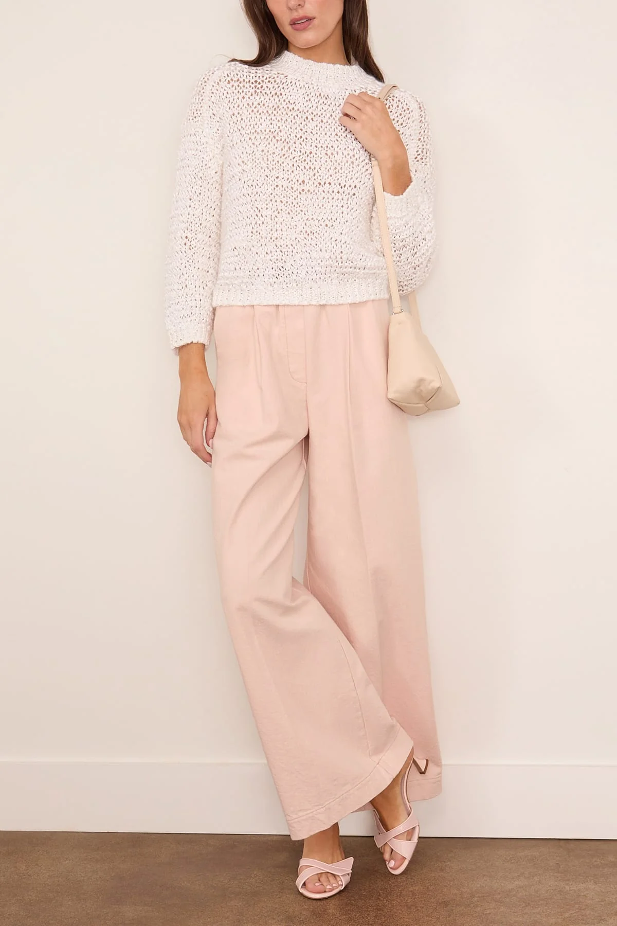 Cavalry Denim Elasticated Loose Pants in Peonia - Image 2