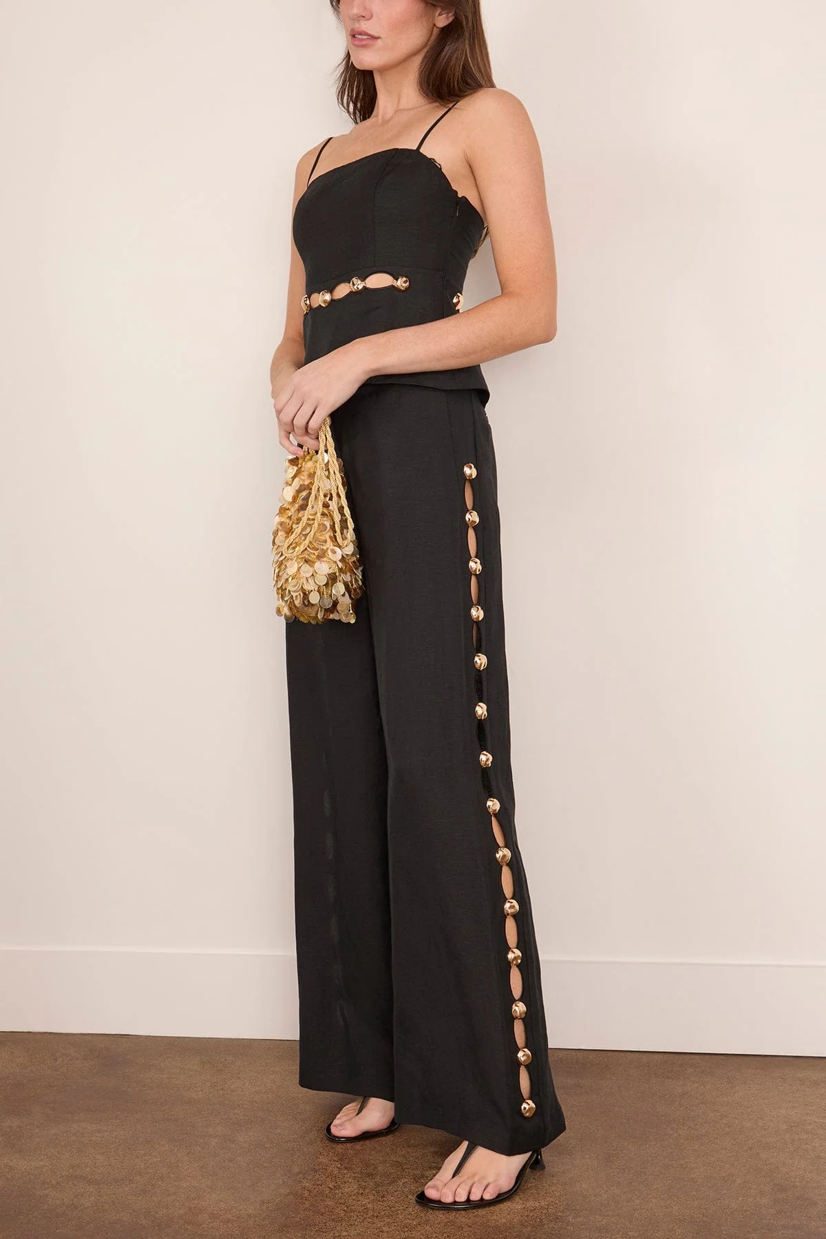 Cayman Wide Leg Pant in Black - Image 2
