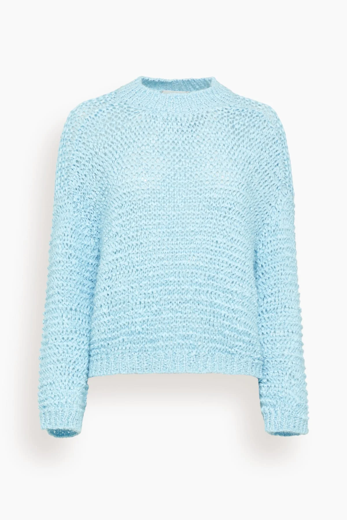 Chamois Ribbon Roundneck Sweater in Azure
