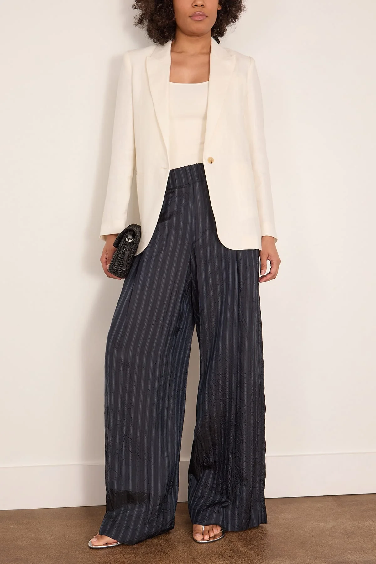 Chic Linen Cloth Jacket in Crystal - Image 2