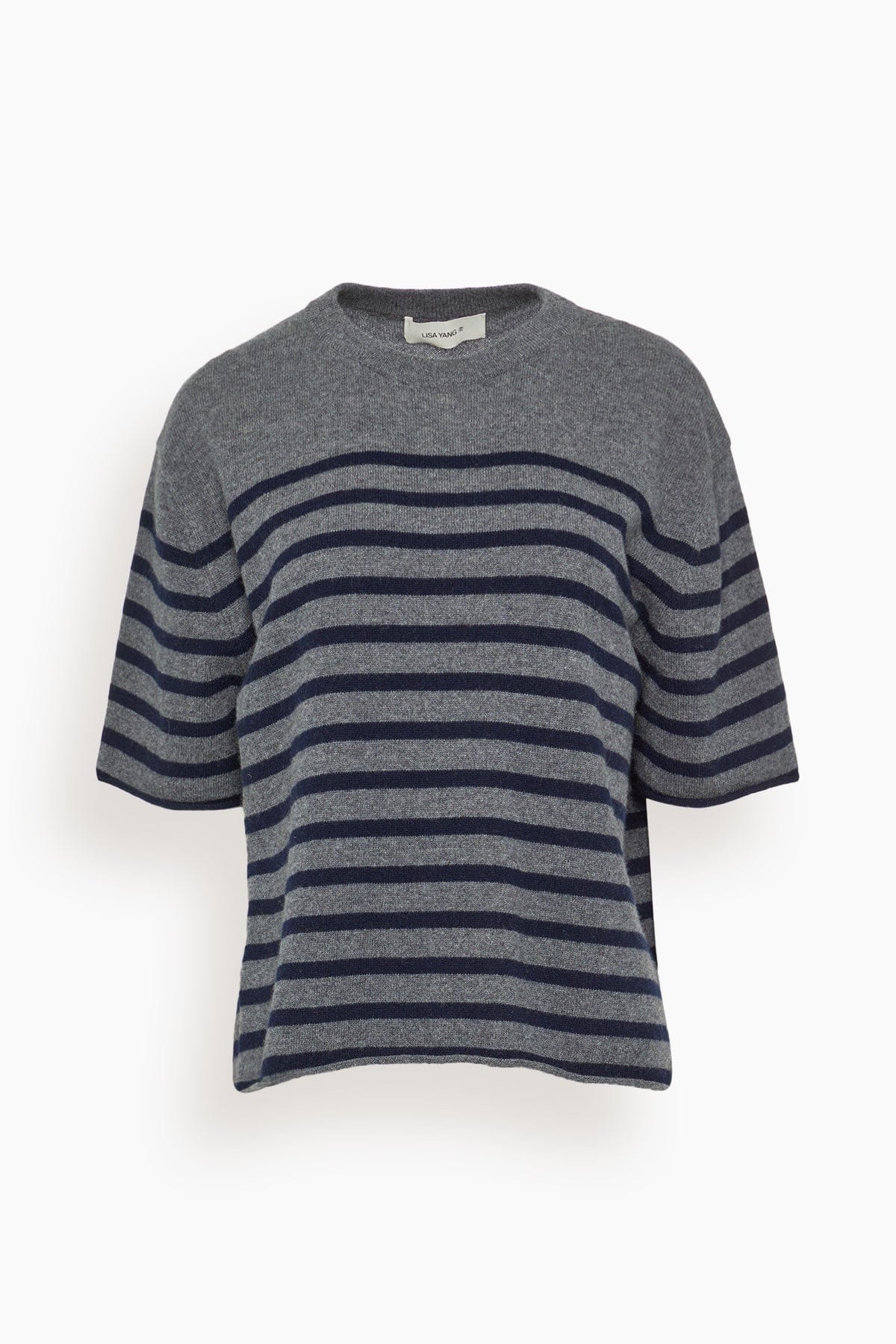 Cila Stripes T-Shirt in Graphite/Navy Stripes