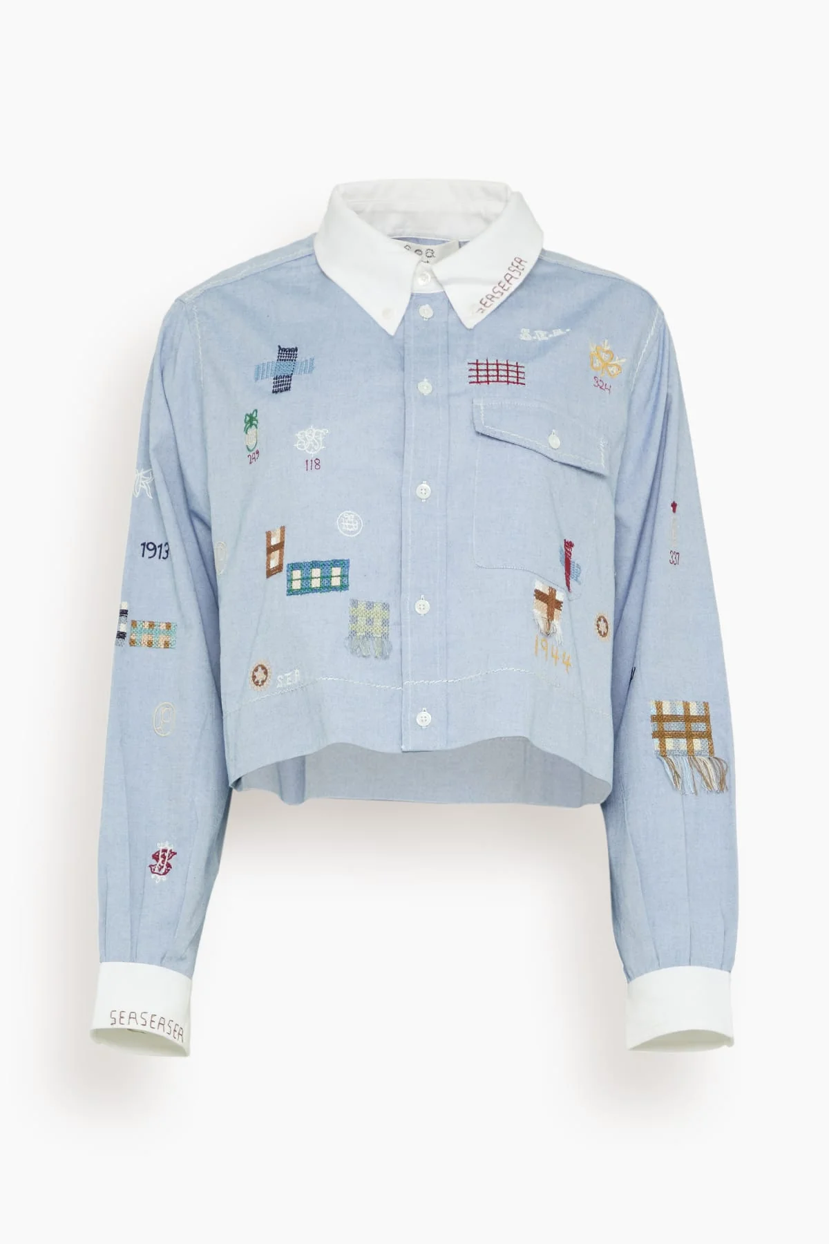 Claira Button Down Top in Blue