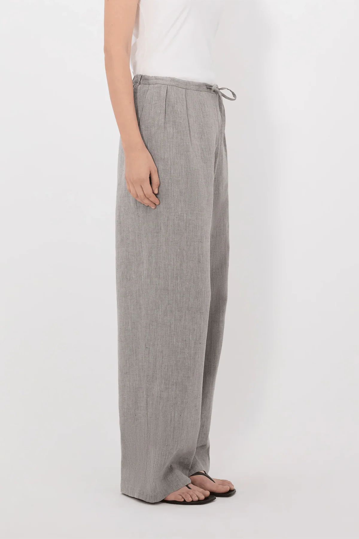 Clark Loose Fit Pant in Grey Melange - Image 3